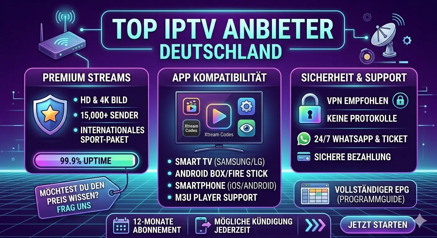 Beste IPTV Anbieter 2026 Der ultimative Guide für Deutschland
